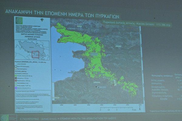 Δυτική Αττική: Ολοκληρώθηκε η χαρτογράφηση των καμένων