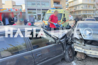 Πύργος: Τρελή πορεία ΙΧ - Χτύπησε σταθμευμένα οχήματα και συγκρούστηκε με προπορευόμενο