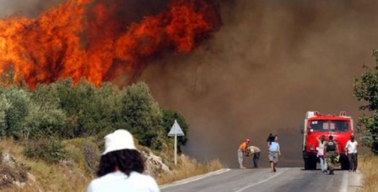 Καίγεται δάσος στην Τρίπoλη