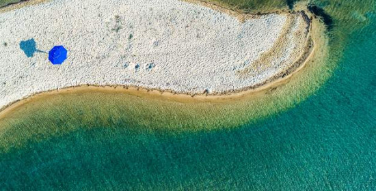 Καρύδι: Σε αυτή την παραλία με την ψιλή λευκή άμμο, τα πεύκα φτάνουν μέχρι τη θάλασσα