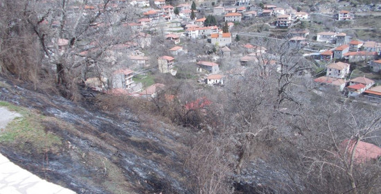 Απίστευτο! Φωτιά στο υψηλότερο χωριό της Πελοποννήσου, Φλεβάρη μήνα!