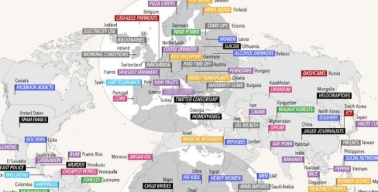 Χάρτης: Σε τι είναι καλύτεροι οι πολίτες κάθε χώρας;