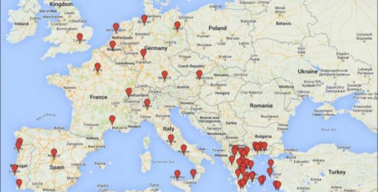 Όλες οι διαδηλώσεις υπέρ της Ελλάδας στον παγκόσμιο χάρτη της Google