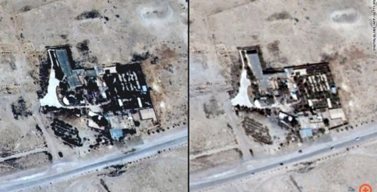 Παλμύρα: Δορυφορικές φωτογραφίες επιβεβαιώνουν την καταστροφή του ναού του Βήλου 