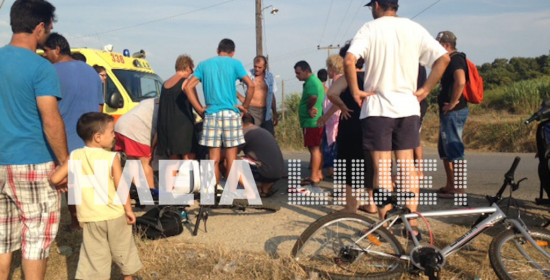 Πύργος: Μηχανάκι τράκαρε με ποδήλατο στην Σπιάτζα 