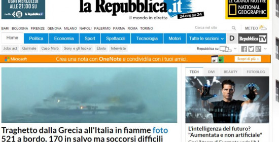 La Repubblica: Ζήτησε από τους επιβαίνοντες στο Norman Atlantic να στείλουν υλικό!