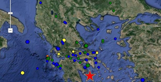 Ισχυρός σεισμός μεγέθους 5,7 Ρίχτερ νοτιοανατολικά της Υδρας - Αισθητός και στην Ηλεία