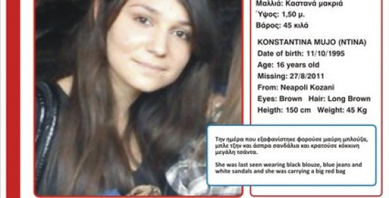 Χαμόγελο του Παιδιού: Εξαφάνιση 16χρονης από την Κοζάνη