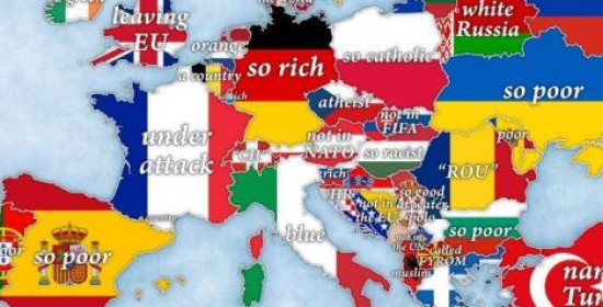 Ένας χάρτης με όλα τα στερεότυπα για κάθε χώρα της Ευρώπης (και ίσως κάπως προσβλητικός)
