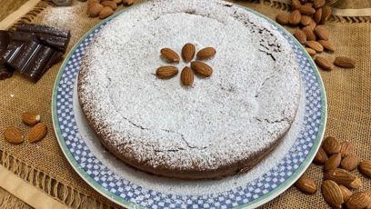 Torta caprese (κέικ σοκολάτας με αμύγδαλα)